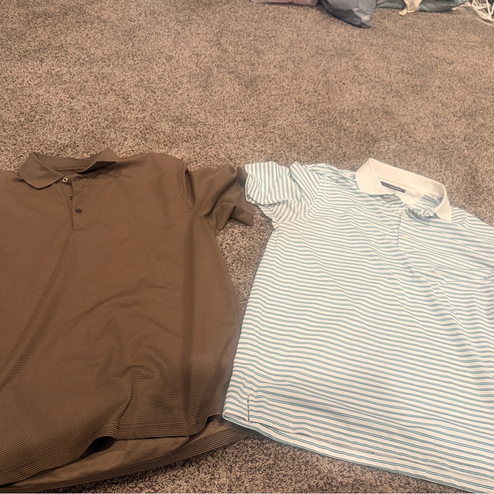 2 men’s polo golf shirts size XL